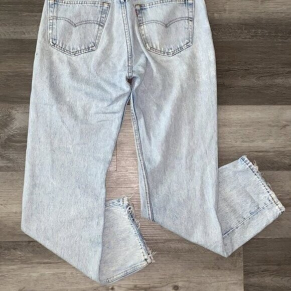 Levis 501 Original Jeans 1980s 80s Button Fly Distressed Batwing Vintage 32 x 30 - Picture 11 of 12